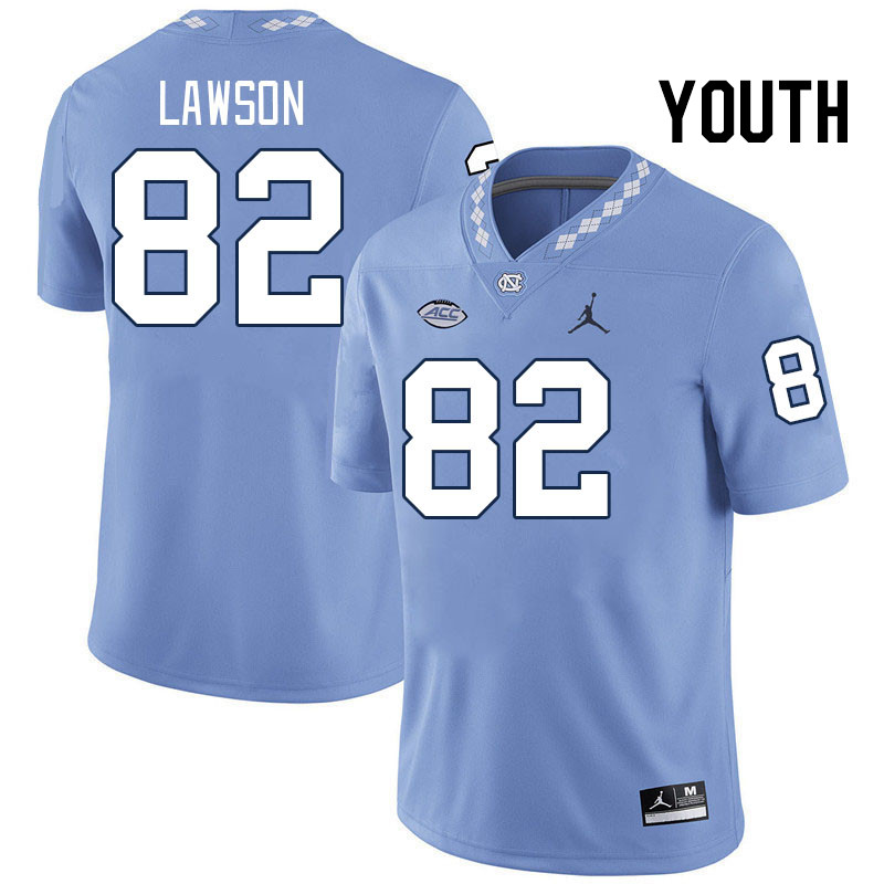 Youth #82 Timmy Lawson North Carolina Tar Heels College Football Jerseys Stitched-Carolina Blue